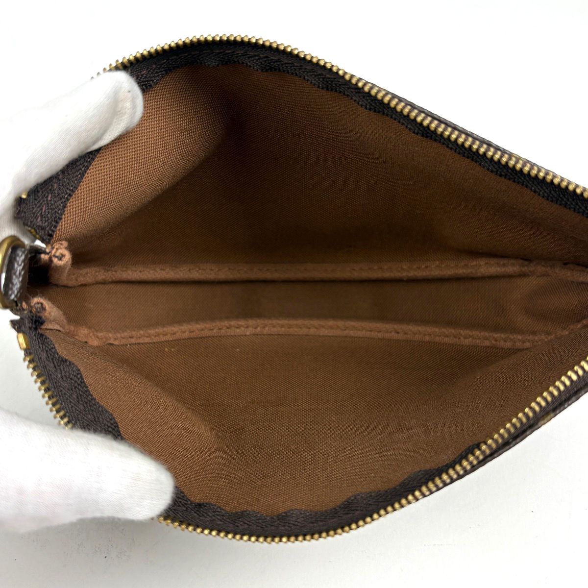 Louis Vuitton Pochette Makeup Cosmetics Pouch Monogram Brown — view 8