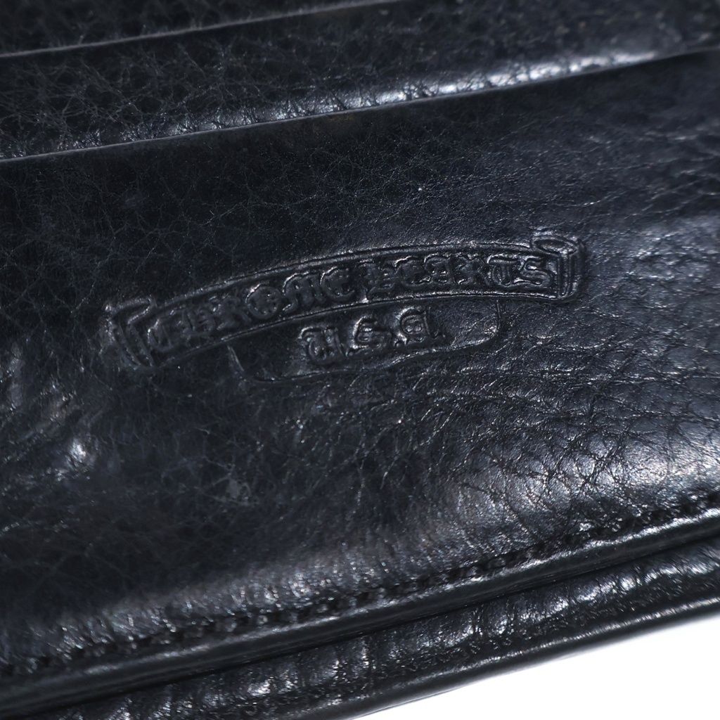 Chrome Hearts Wave Leather Wallet Black — view 6