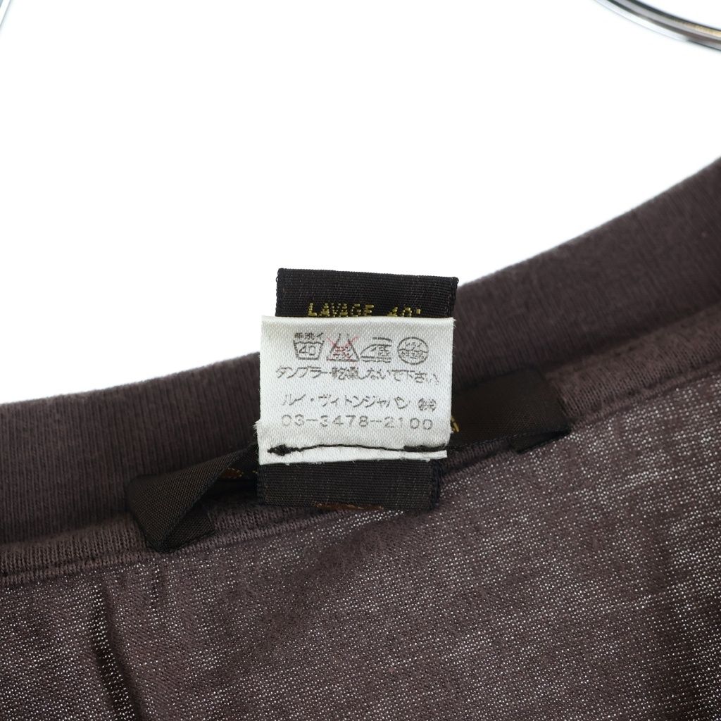 Louis Vuitton Henry Neck 10 Button Logo Pisneme Long Sleeve Top Brown — view 8