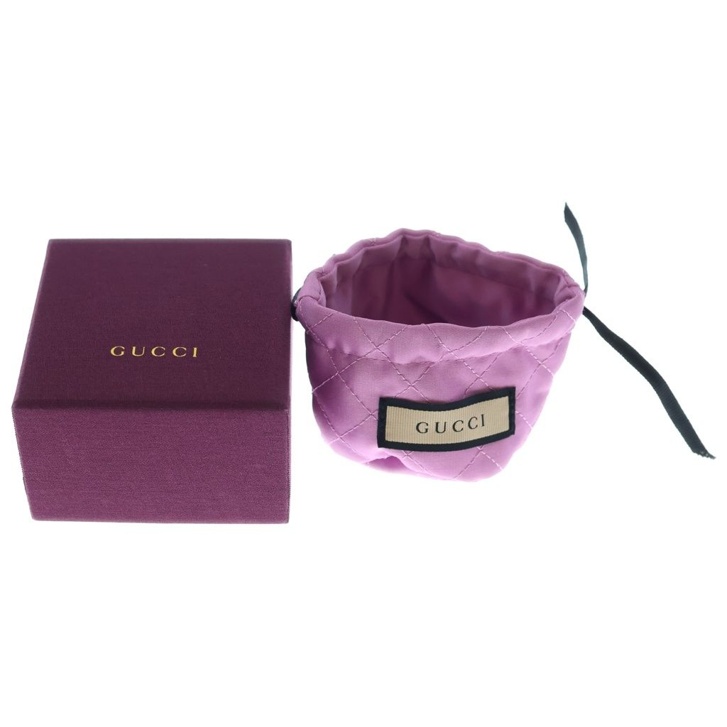 Gucci GG Line Stone Pin Badge Brooch Gold — view 6