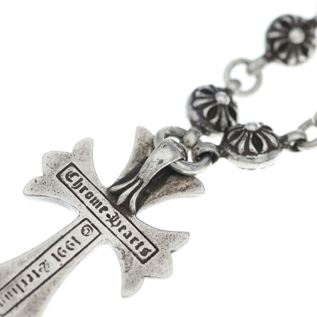 Chrome Hearts 1 Crsbl Chn Sml CH Crs Cross Ball Chain Small CH Necklace Silver — view 6