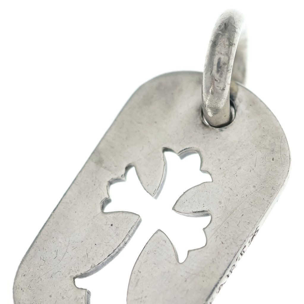 Chrome Hearts D Tag Sml CO Crs Cutout Cross Dog Tag Small Pendant Top Silver — view 6