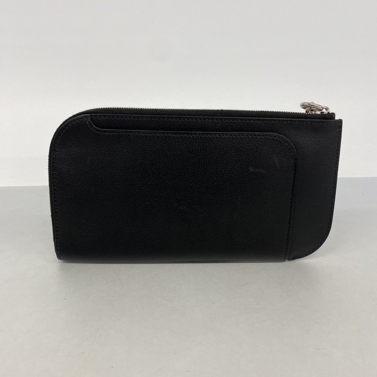 Hermes Pouch Strap GM Evercolor Black Silver — view 8