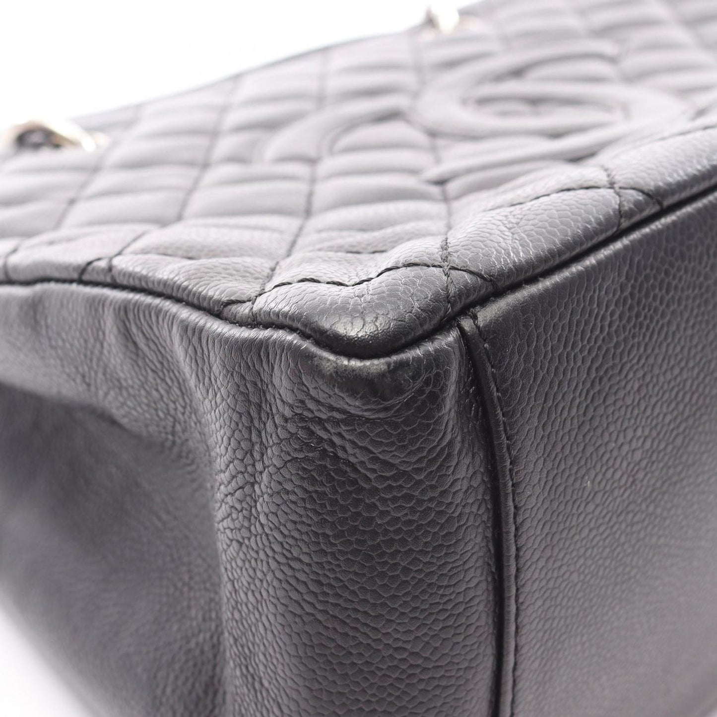 Chanel Tote Quilted Grand Shopping GST Black Caviar Leather GST Chain — view 8