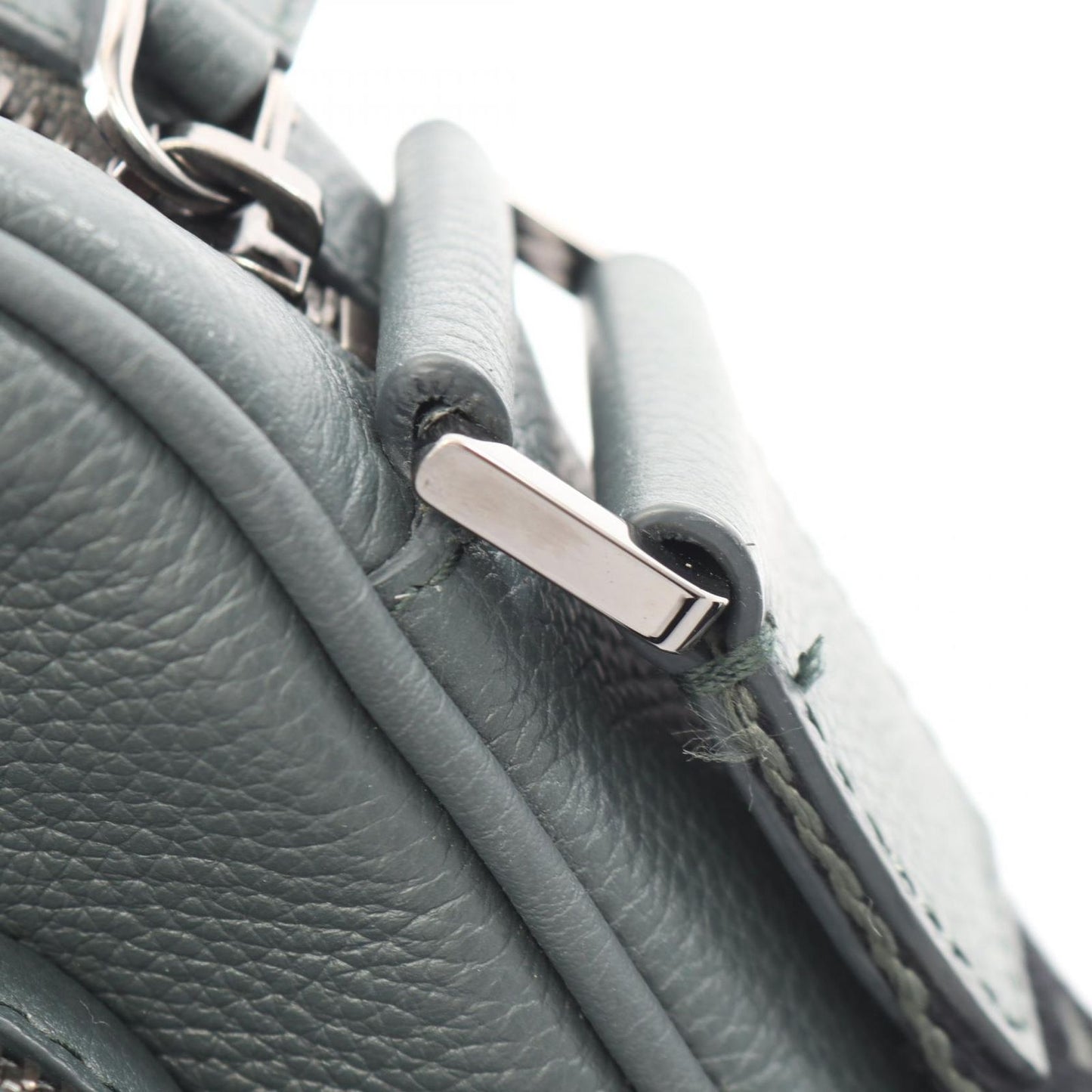 Bvlgari Shoulder Bag Man Gray Green Leather — view 6