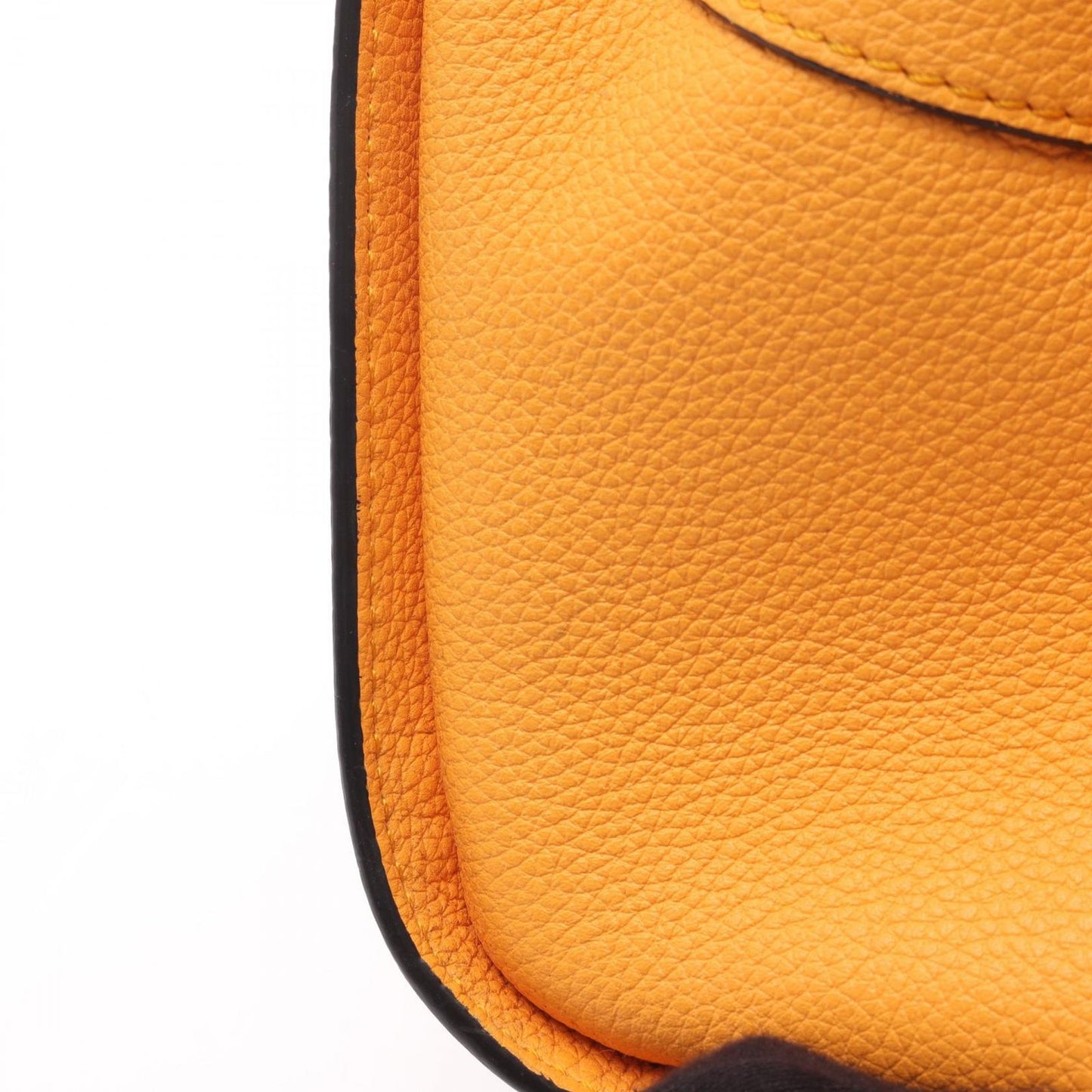 Loewe Handbag Hammock Drawstring Bag Mini 2-Way Orange Leather — view 9
