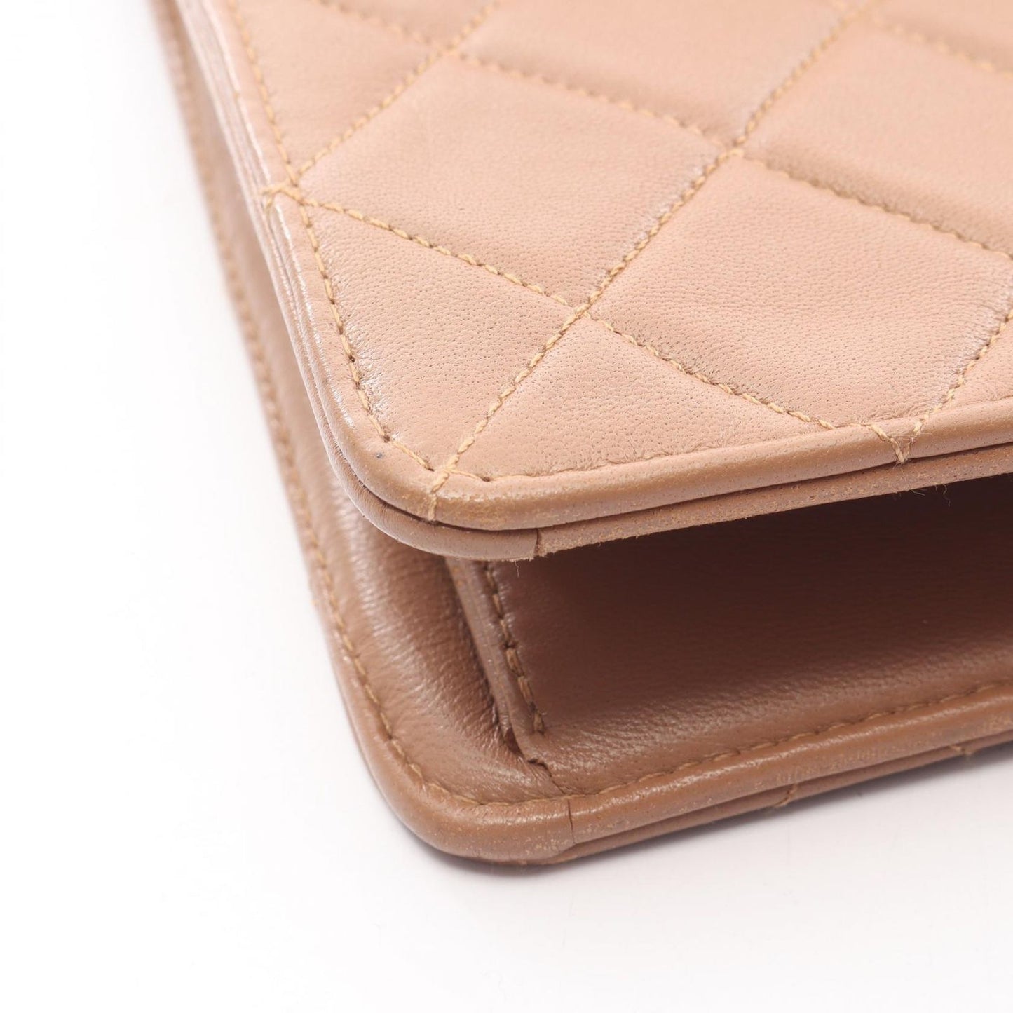 Chanel Shoulder Bag Quilted Brown Lambskin — view 9