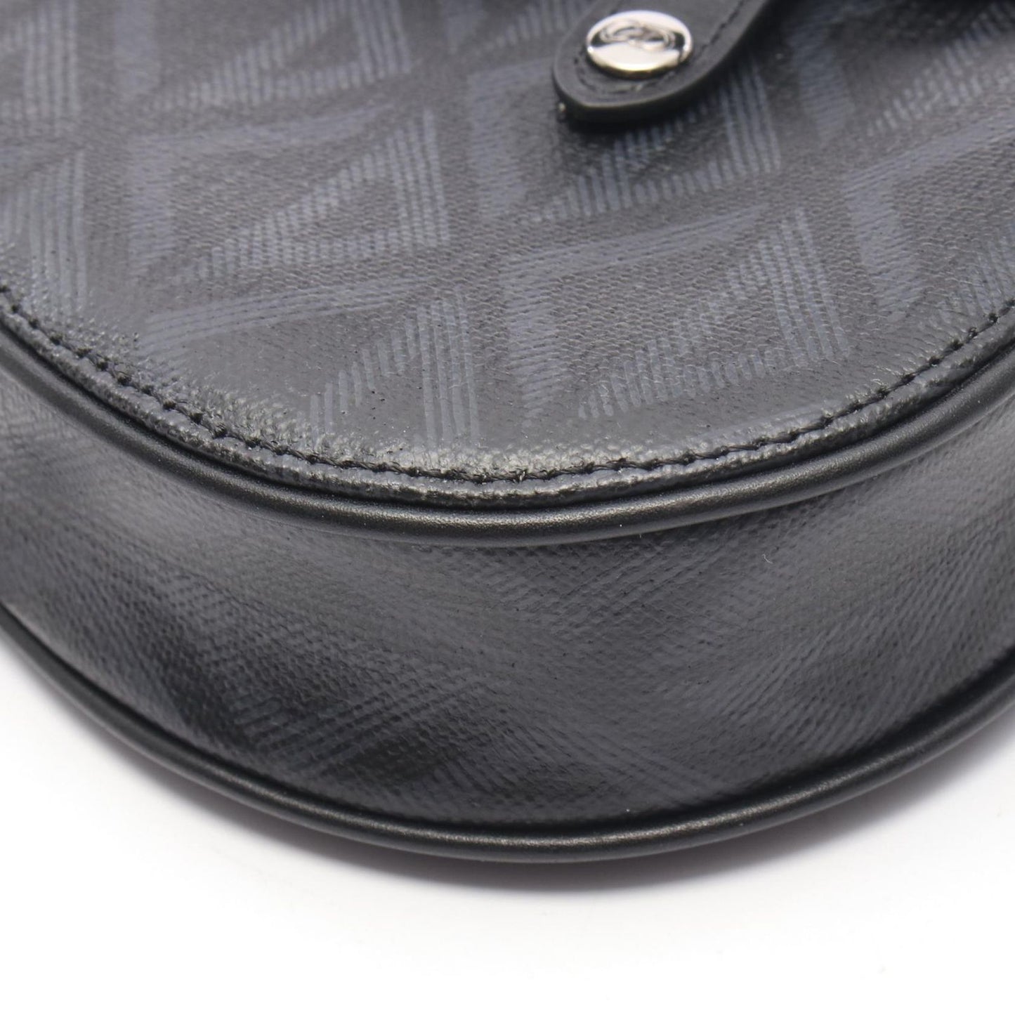 Dior Waist Bag Saddle Mini CD Diamond Black Canvas Leather CD — view 9