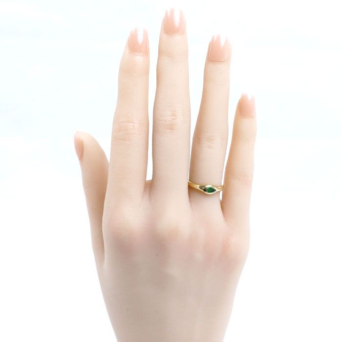 Tiffany & Co 18k Yellow Gold Ring Emerald — view 7