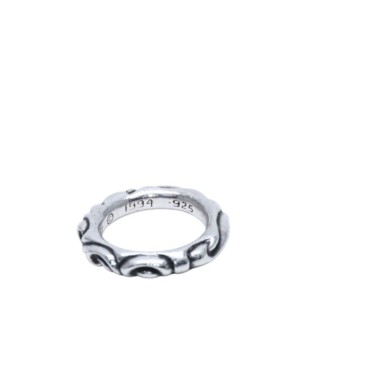 Chrome Hearts Scroll Band Ring 925 Sterling Silver — view 6