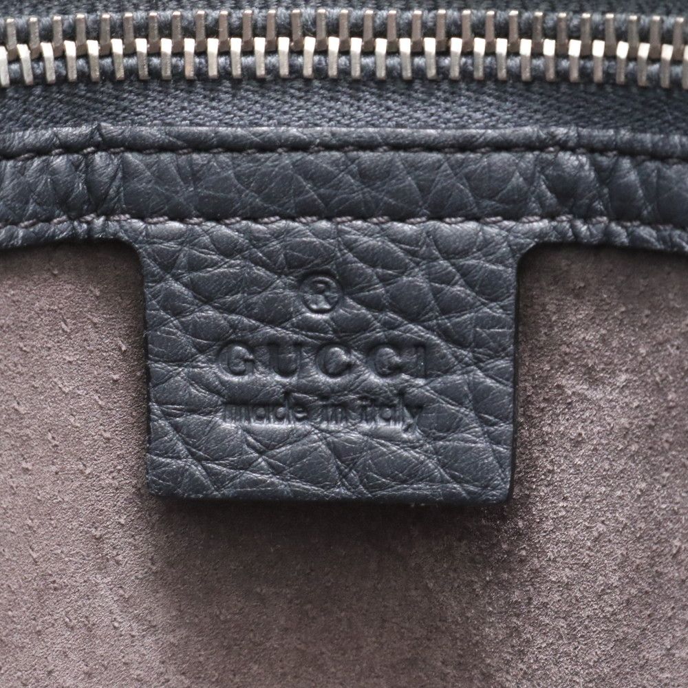 Gucci Leather Tote Shoulder Business Document Black Enm — view 9