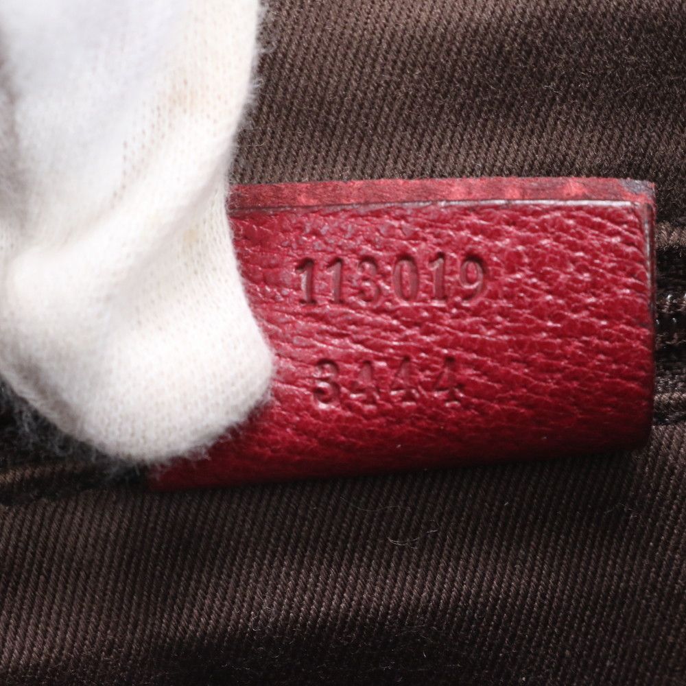 Gucci GG Canvas Leather Tote Shoulder Hand Enm — view 9