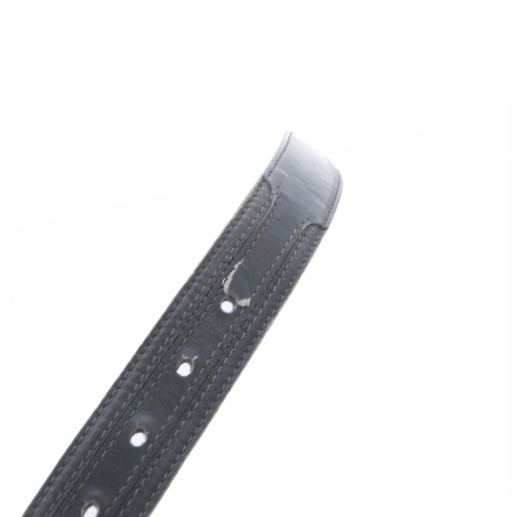 Gucci Belt Signature Logo Leather 70 28 Navy Gold — view 9