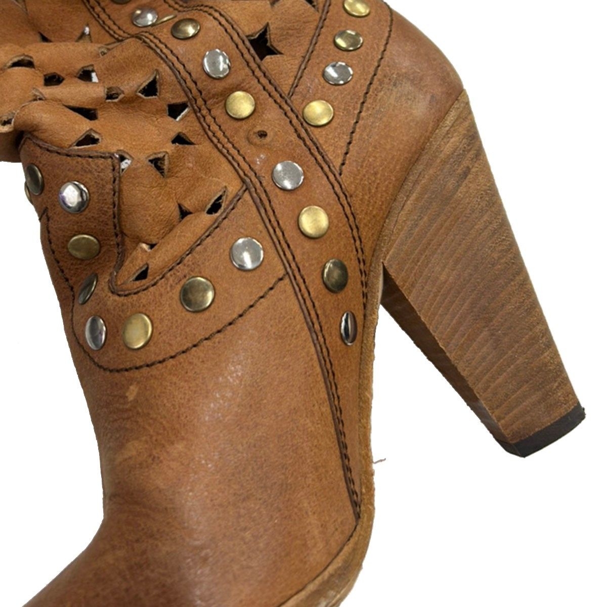 Dolce & Gabbana D&G & Cutwa Cles the Studded Western Boots Brown — view 8