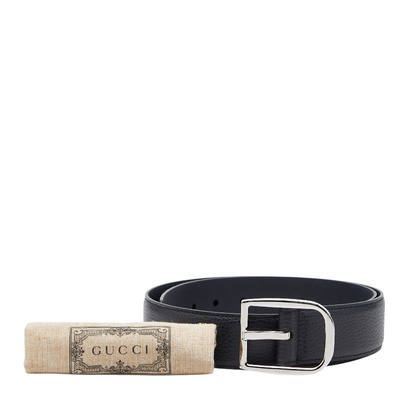 Gucci Belt 85 34 Navy Leather — view 7
