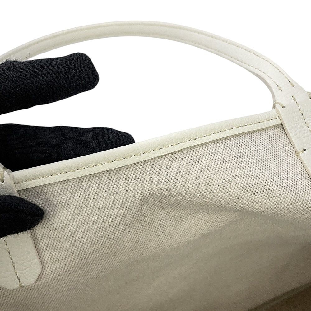 Goyard Tote Saint Louis PM Leather White Herringbone with Pouch — view 9