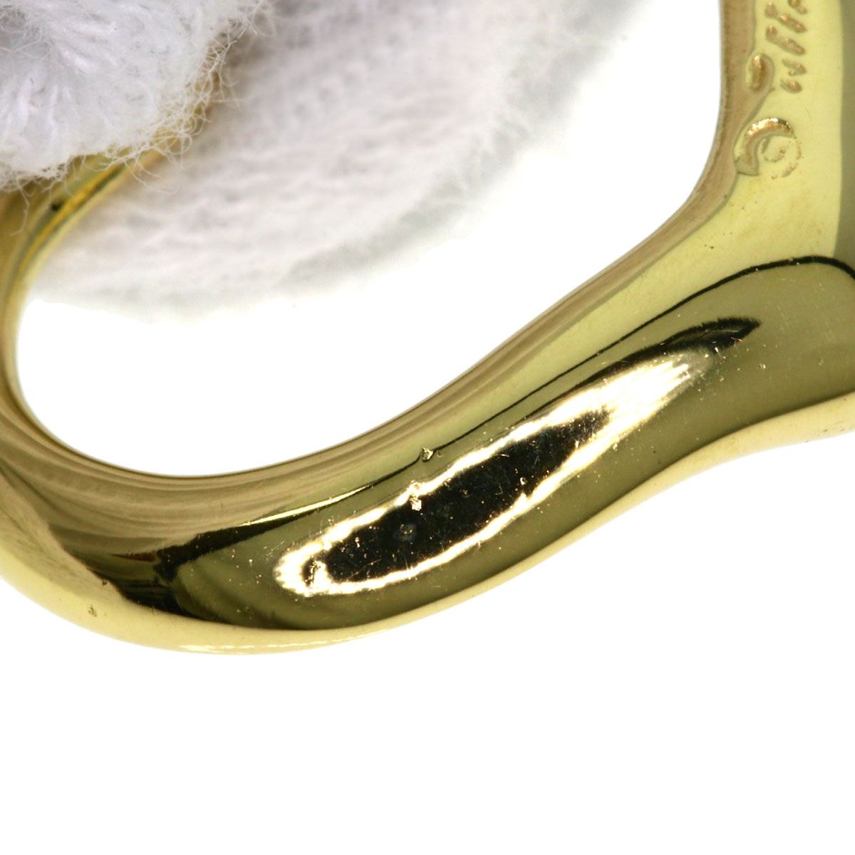 Tiffany & Co Open Heart Pendant Top 18k Yellow Gold — view 5