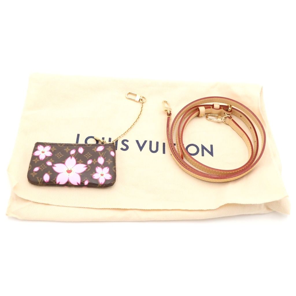 Louis Vuitton TM Monogram Cherry Blossom Nano Bucket 2-Way Shoulder Bag Brown — view 6