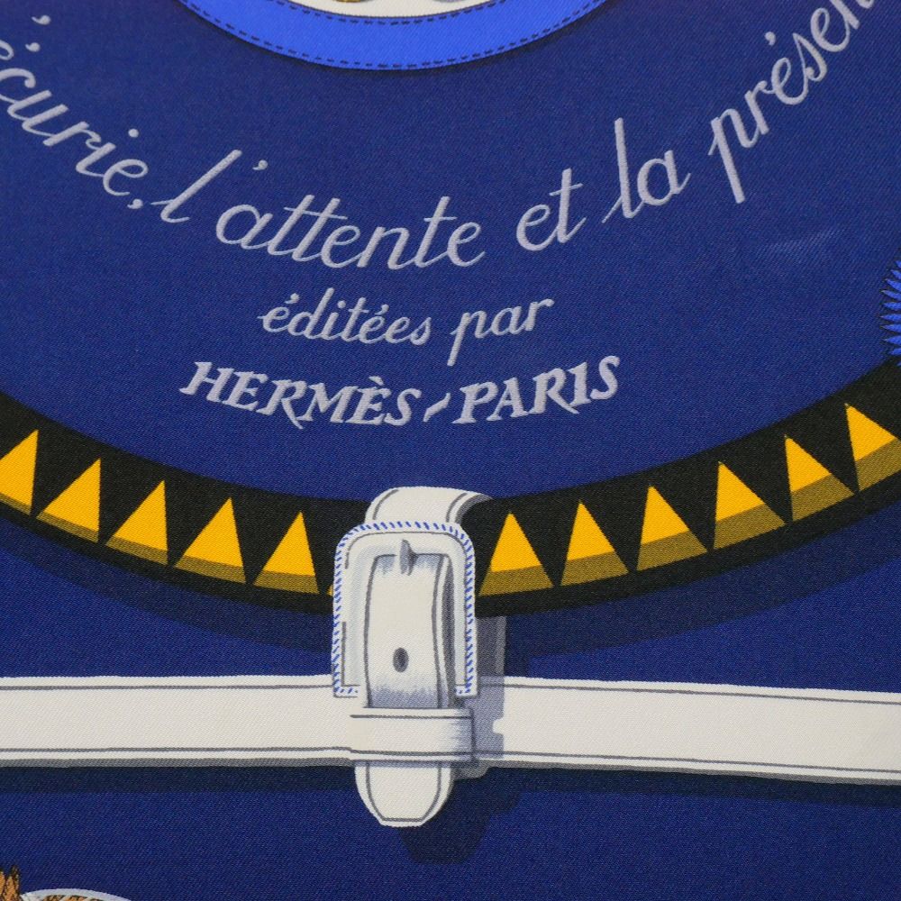 Hermes Couvertures Et Tenues de Jour Horsewear Carre 90 Scarf Total Silk Shawl — view 9