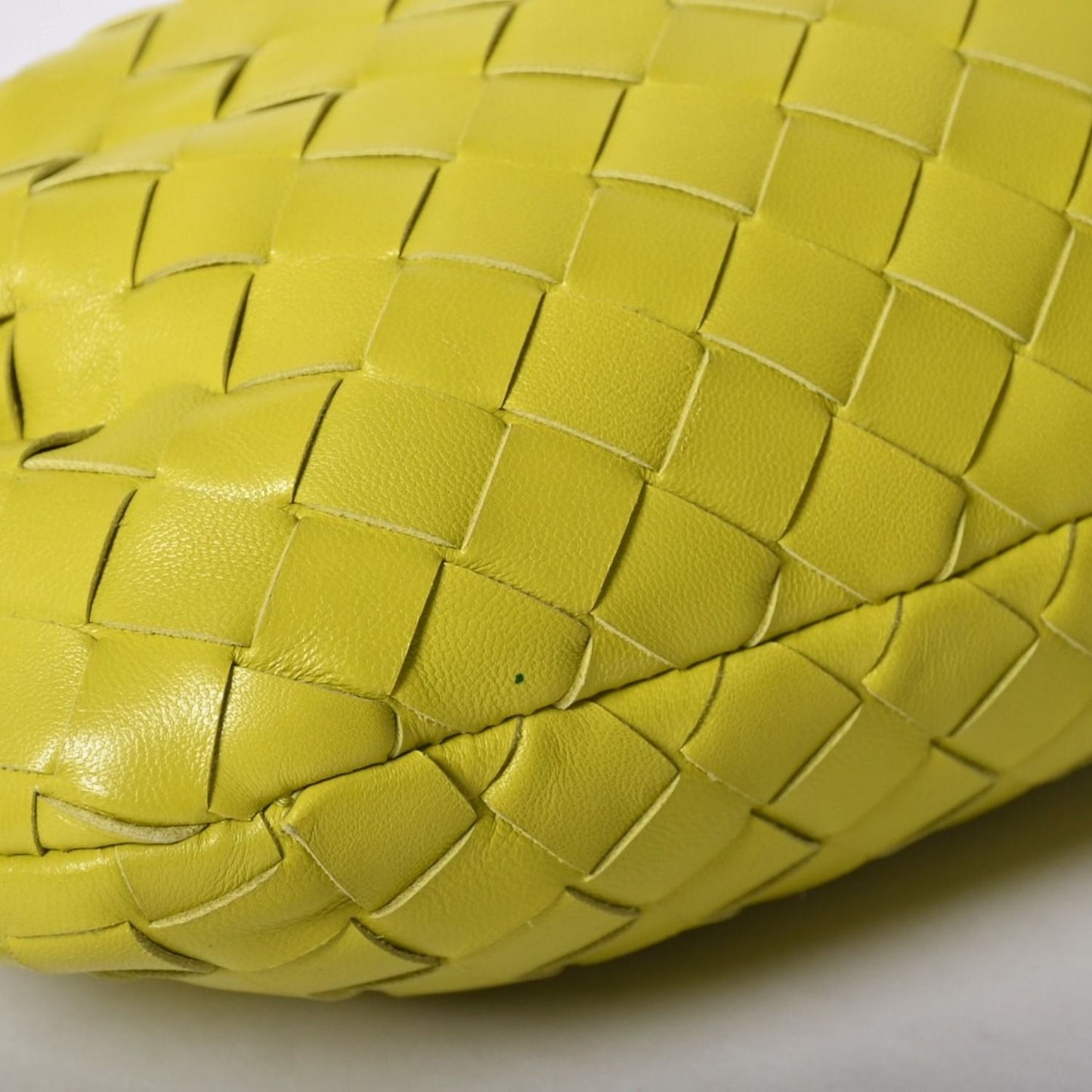 Bottega Veneta Mini Jodie Handbag Intrecciato Lime Green — view 8