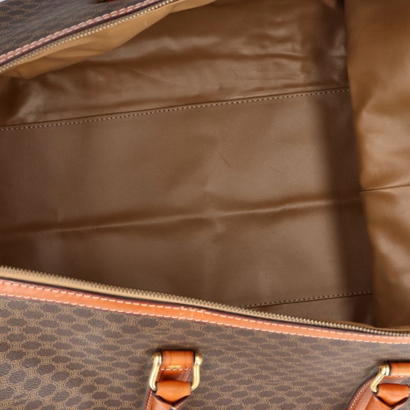 Celine Macadam Boston Bag Leather Brown — view 7