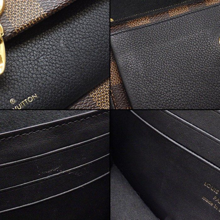 Louis Vuitton Shoulder Bag Portefeuille Vavin Brown Black Damier Ebene Canvas — view 9