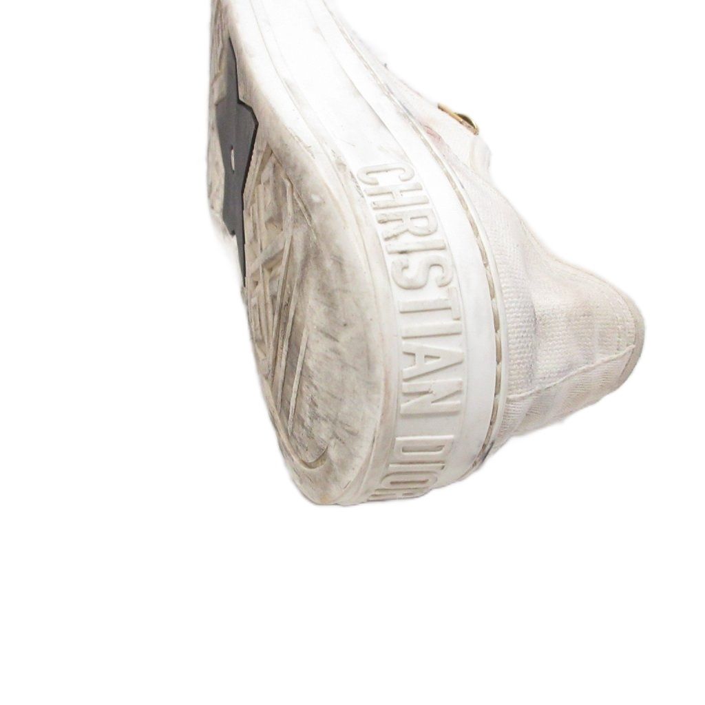 Dior Walk'n' Sneakers Low Cut Shoes Logo Lace Up Canvas 39 White — view 8