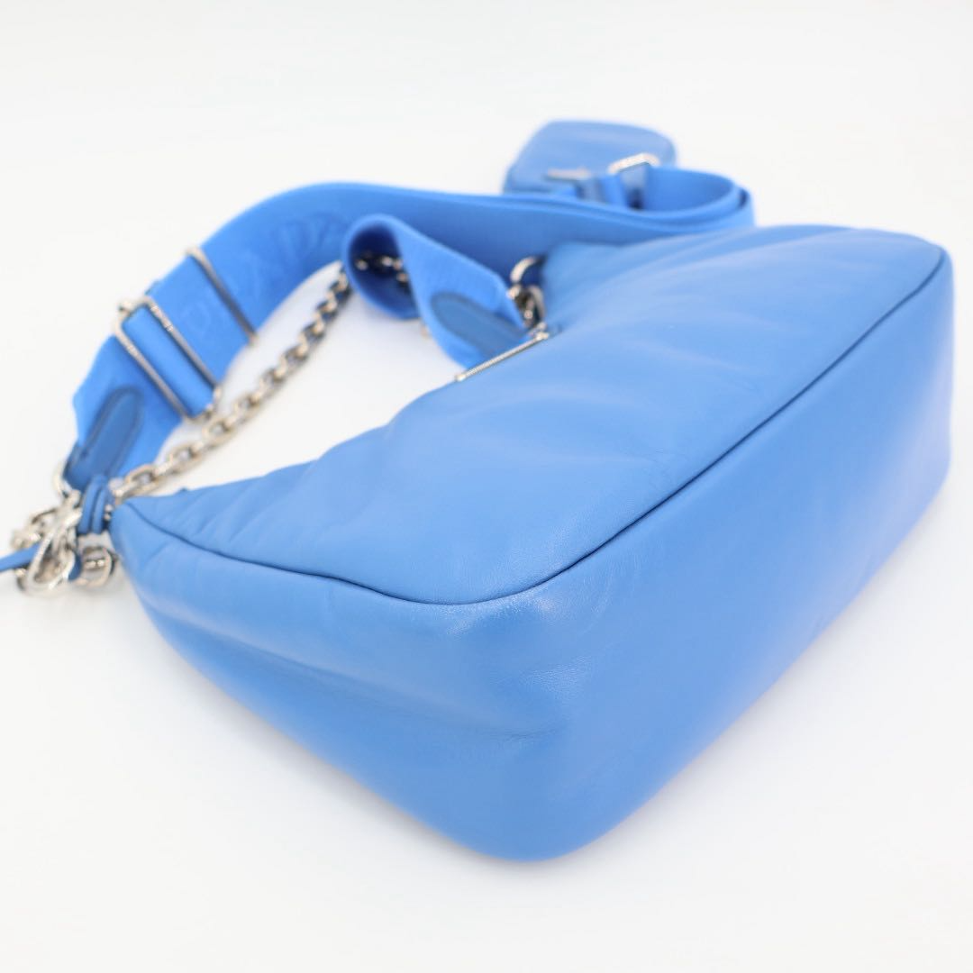 Bvlgari Blue Padded Nappa Leather Re Edition Shoulder Bag — view 9