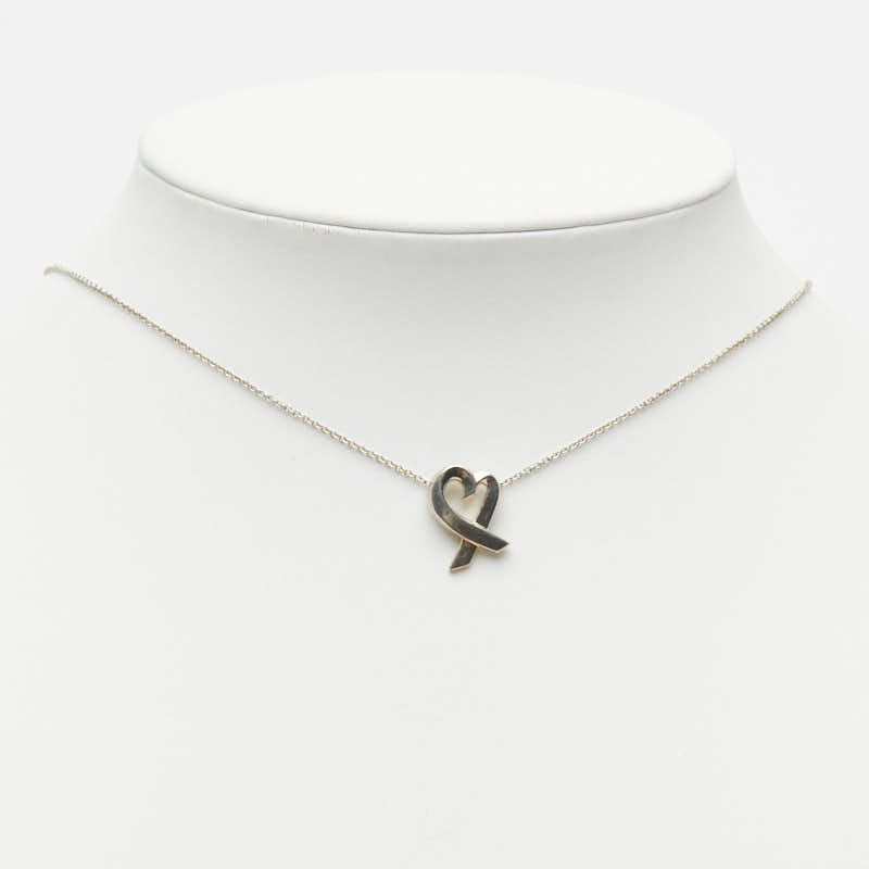 Tiffany & Co Paloma Picasso Loving Heart Chain Pendant Necklace Silver — view 7