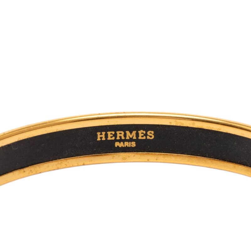 Hermes Enamel PM Cloisonne Bangle Gold Plated 1- Bracelet — view 5