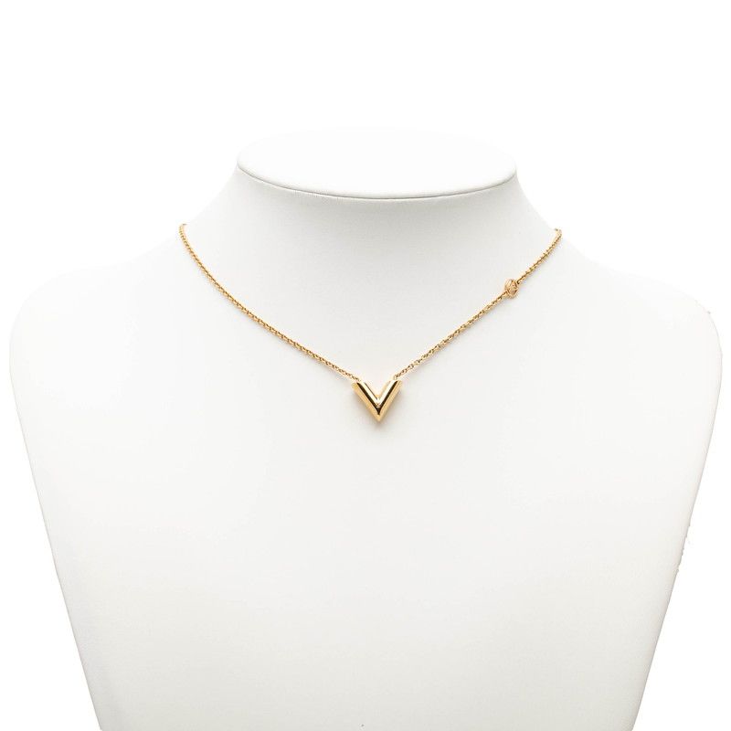 Louis Vuitton Essential Chain Pendant Necklace Gold Plated — view 7