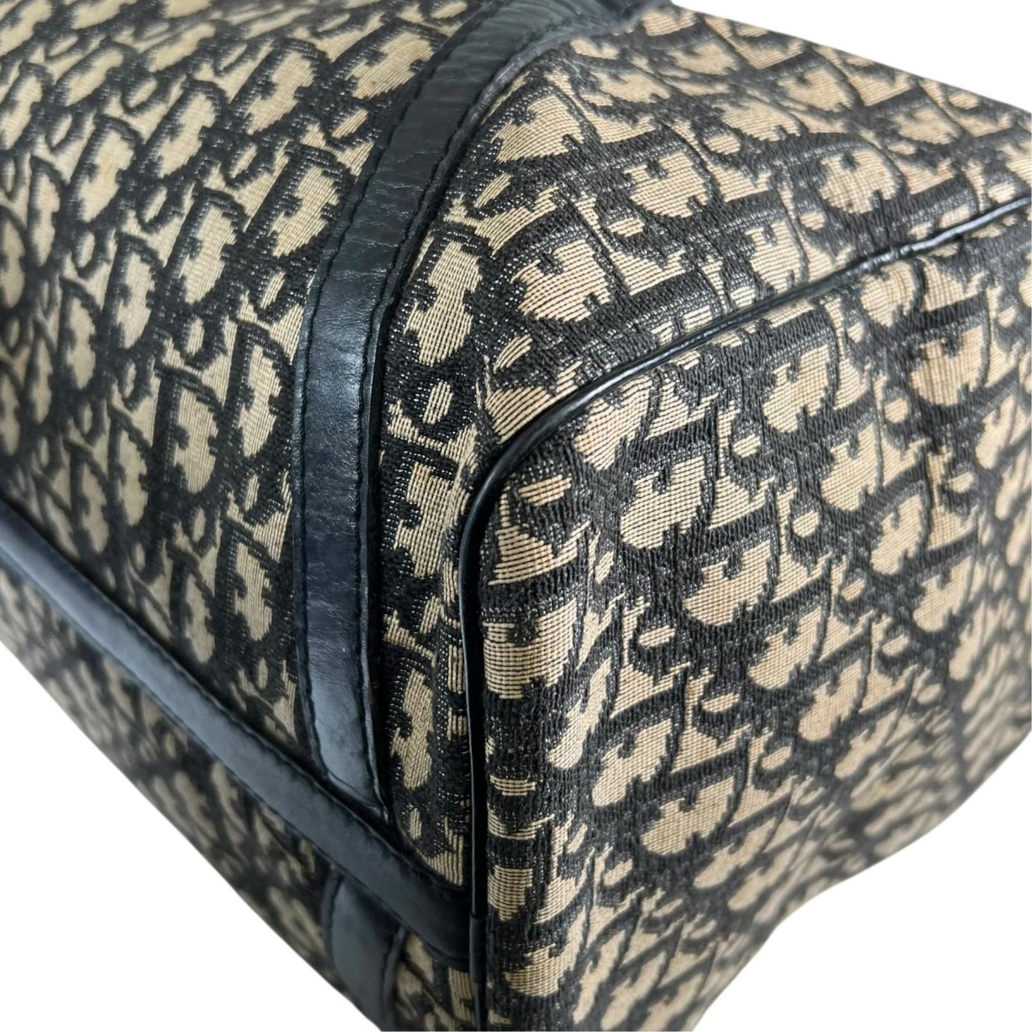 Dior Trotter Boston Bag Canvas Leather Beige — view 8