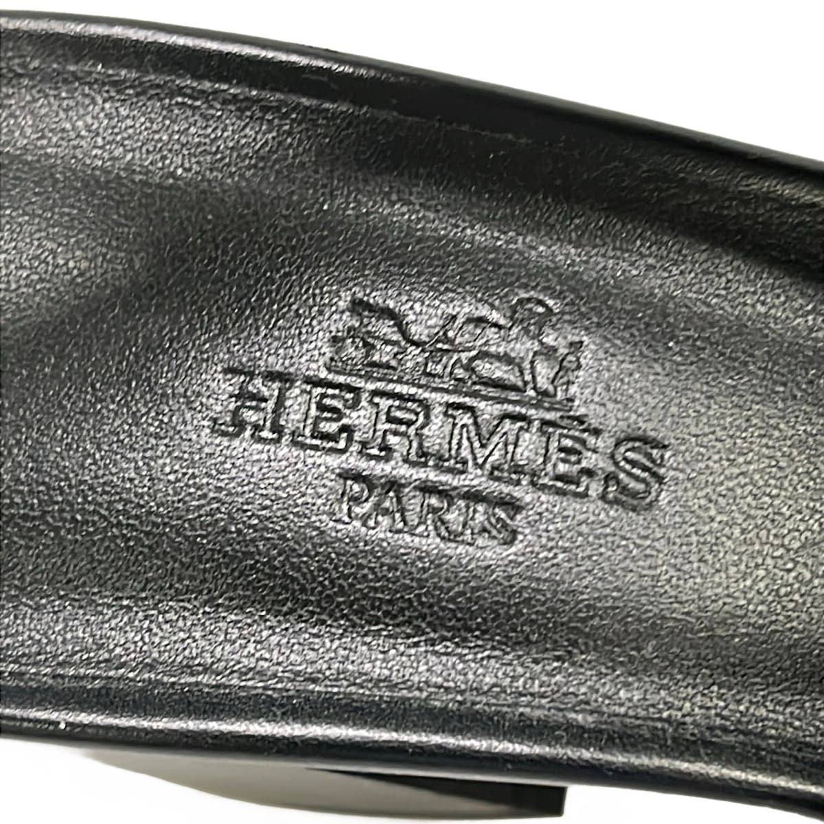 Hermes Sandals 35.5 Herbe 60 Black Leather — view 9