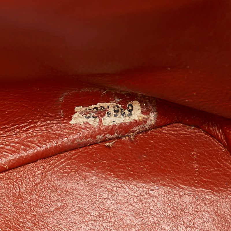 Chanel Quilted CC Logo Platinum Shoulder Bag Orange Brown Lambskin — view 9