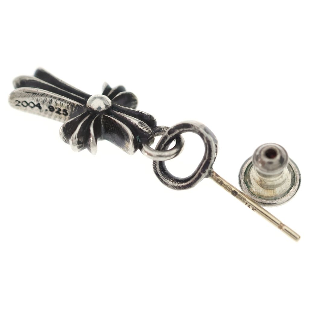Chrome Hearts Bby Pprchn Baby Fat Cross Drop Earrings Silver — view 6