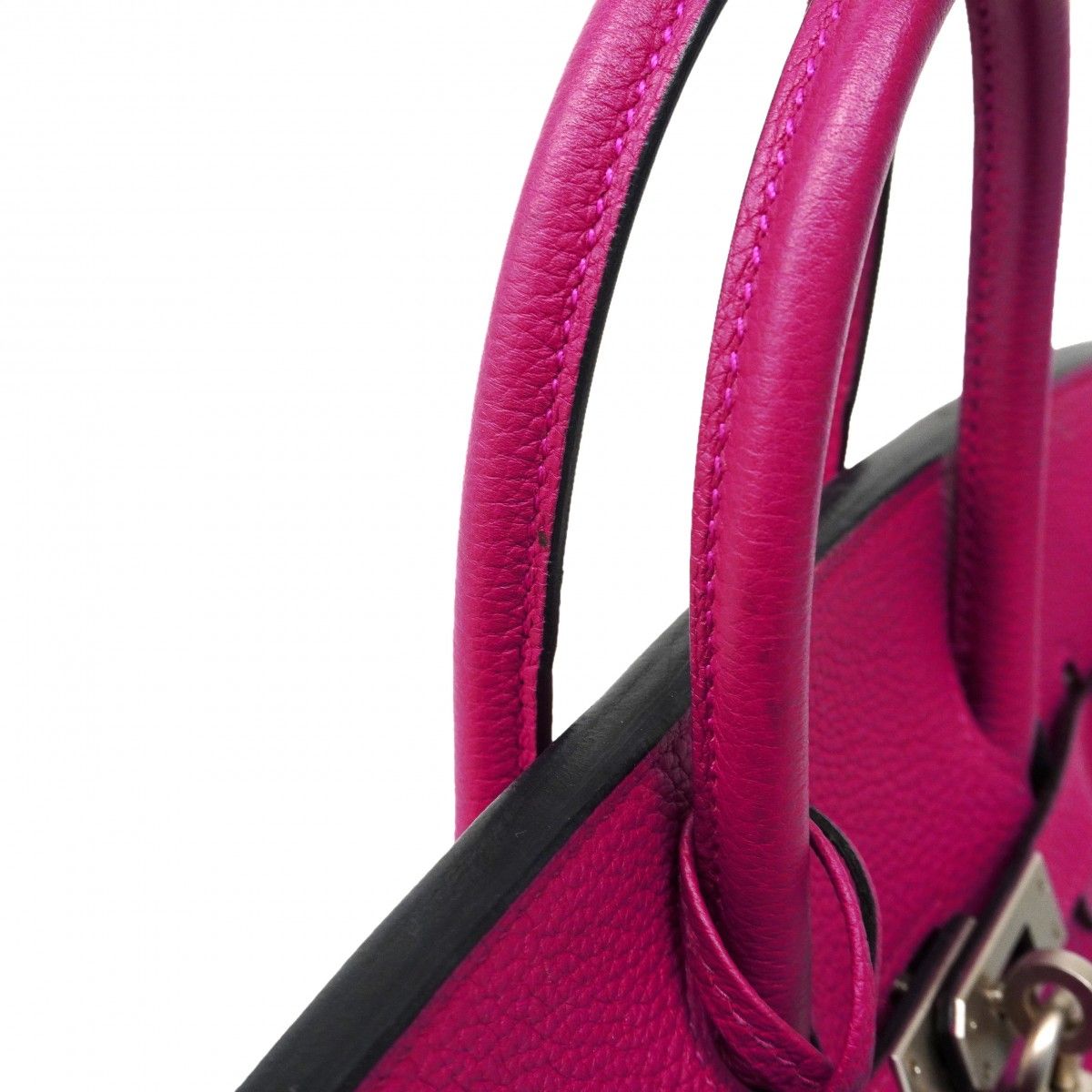 Hermes Handbag Birkin 25 Togo Rose Purple Blue Royale Silver — view 9