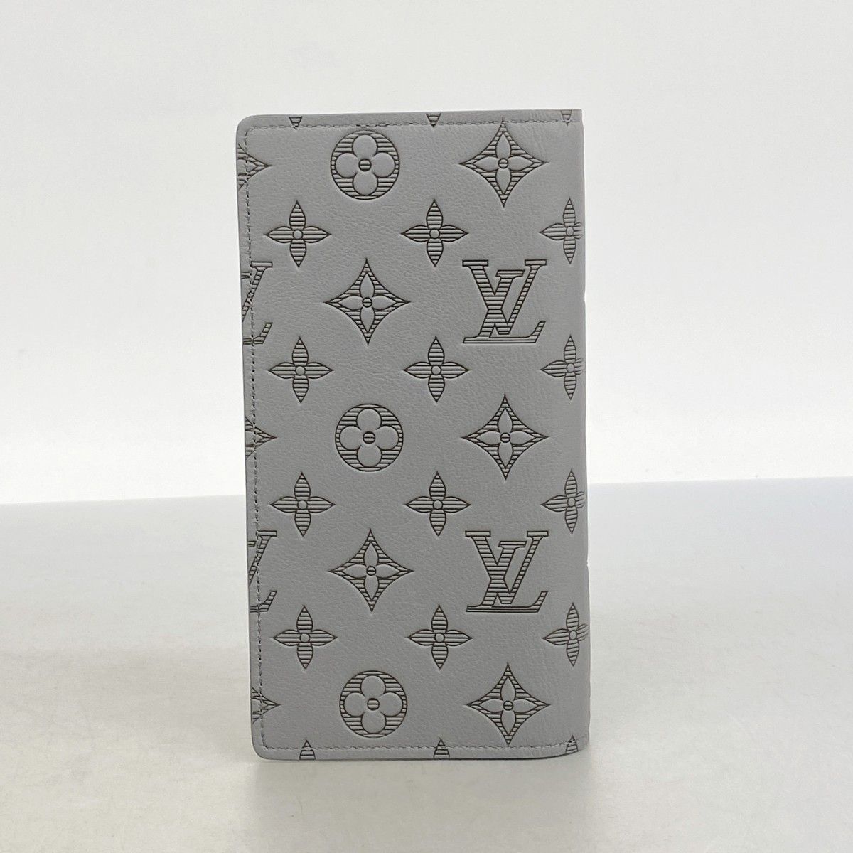 Louis Vuitton Wallet Monogram Shadow Portefeuille Brazza Anthracite Gray — view 5