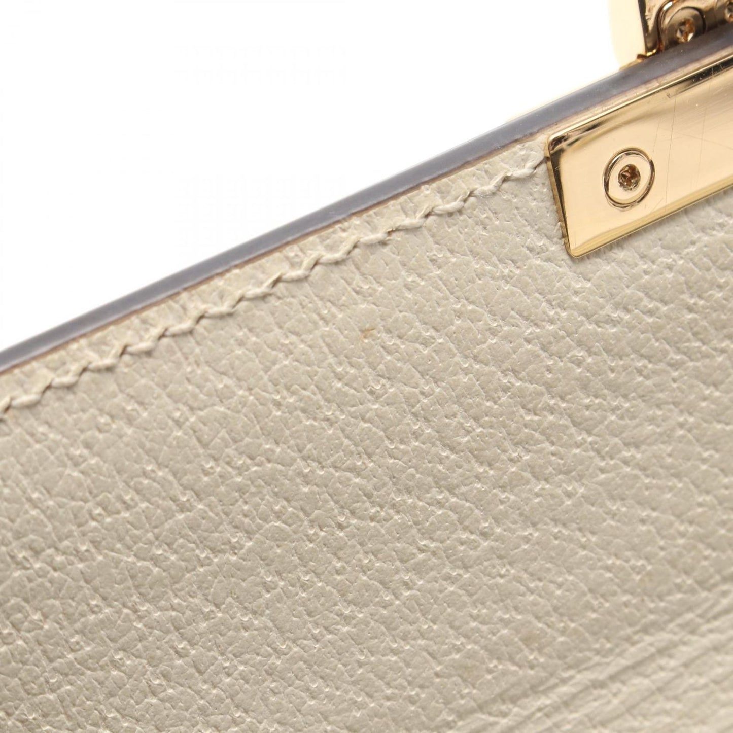 Gucci Bifold Wallet Padlock Bi Star White Leather Chain — view 9