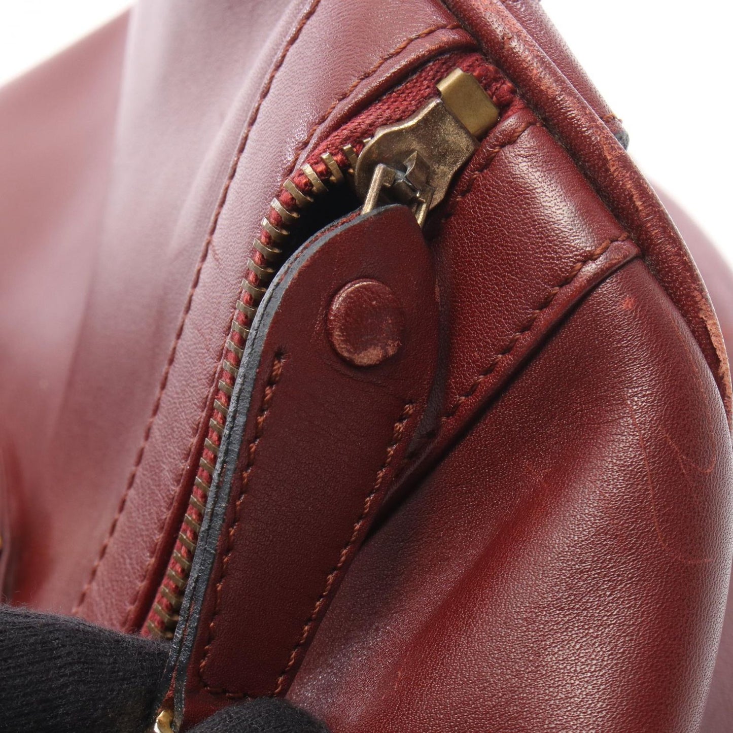 Cartier Boston Bag Must Line Bordeaux Leather — view 9
