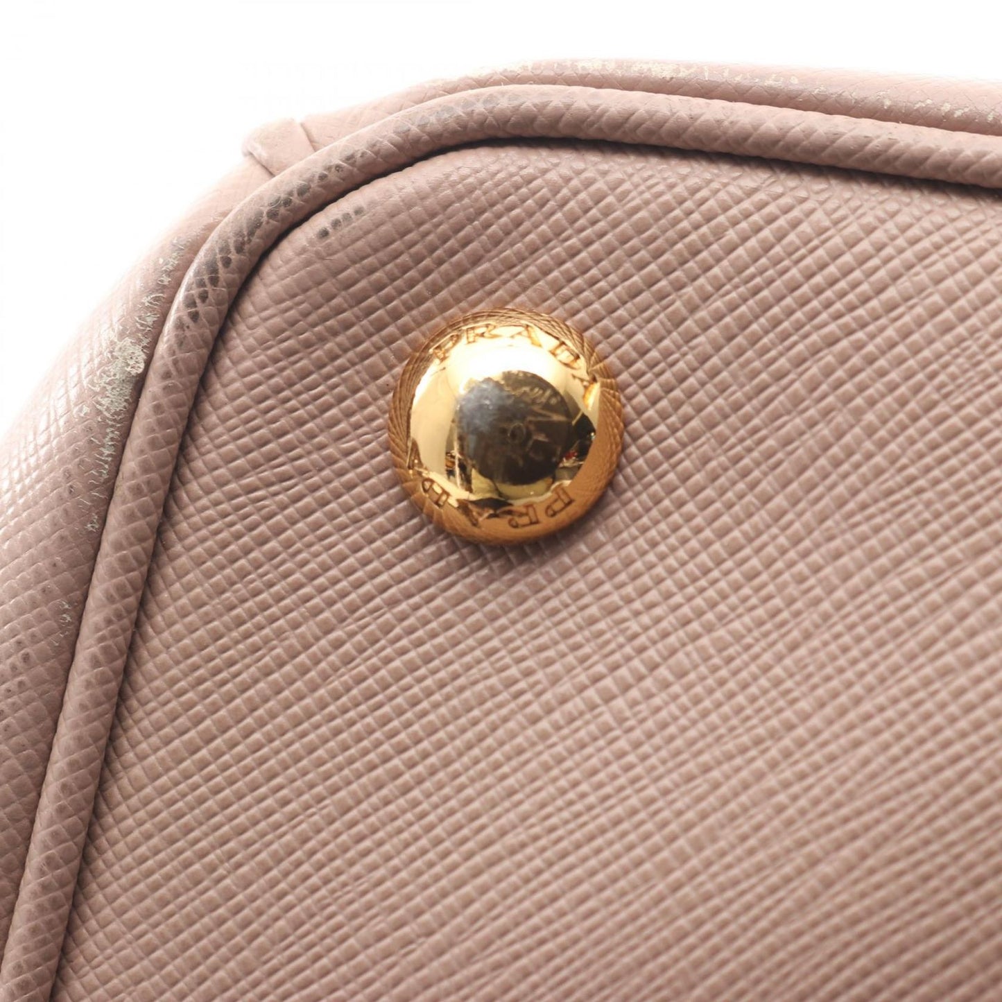 Prada Handbag Galleria Pink Beige Saffiano Leather 2-Way — view 9