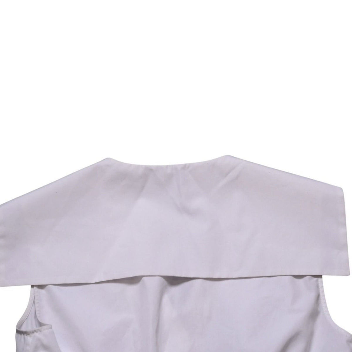 Miu Miu Poplin Top Sailor Style White Shirt Blouse Logo Embroidery — view 8