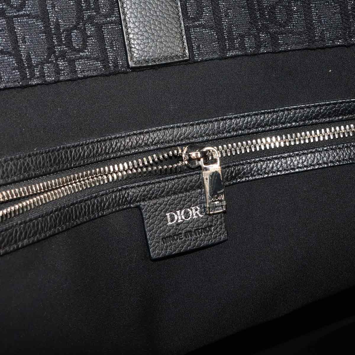 Dior Oblique Ku Voyage 2-Way Tote Shoulder Bag Canvas — view 9