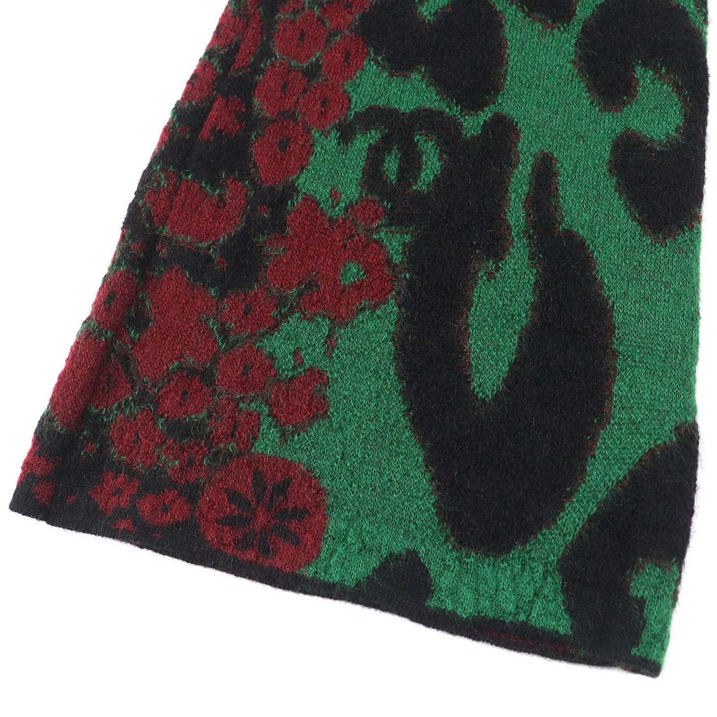 Chanel Cashmere Mohair CC Logo Button All Over Pattern Cardigan Pants Set Green — view 9