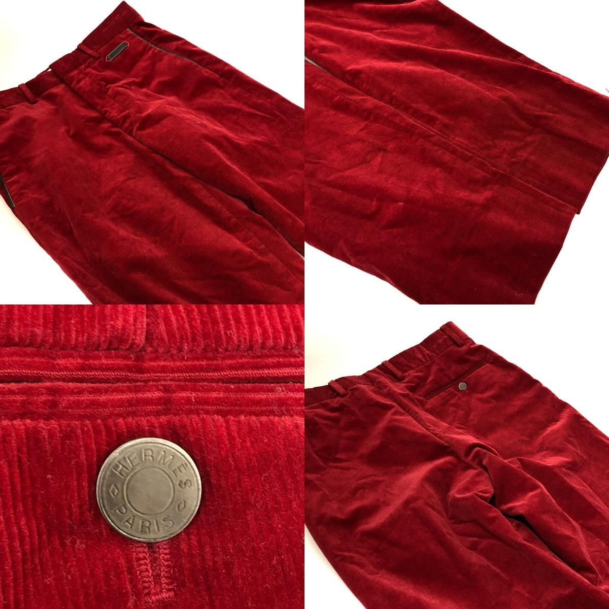Hermes Pants Corduroy Red — view 9