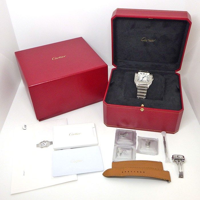 Cartier Watch Santos MM Square White Dial Roman Index SS Automatic Winding — view 9