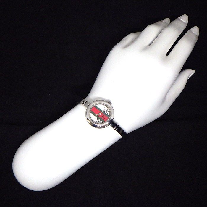 Gucci Watch Bangle 105 Sherry Line SS Quartz Analog — view 9