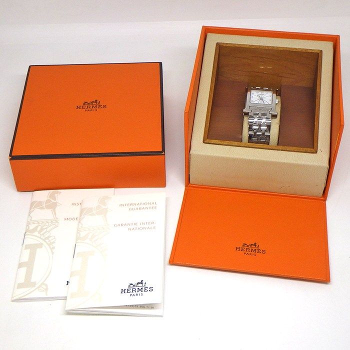 Hermes Watch Square White Dial SS Quartz Analog — view 9
