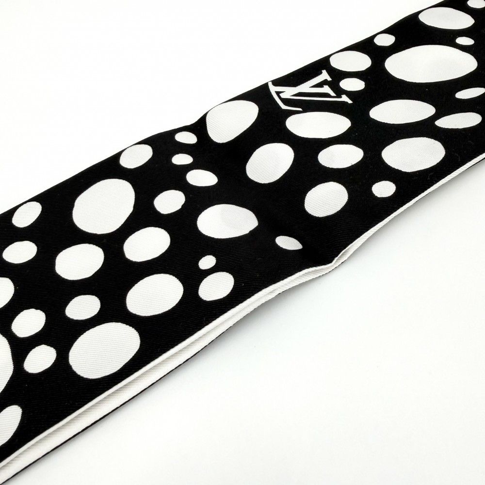 Louis Vuitton Scarf Yayoi Kusama Bandeau Infinity Dot LV Yk Silk Black Yellow — view 5