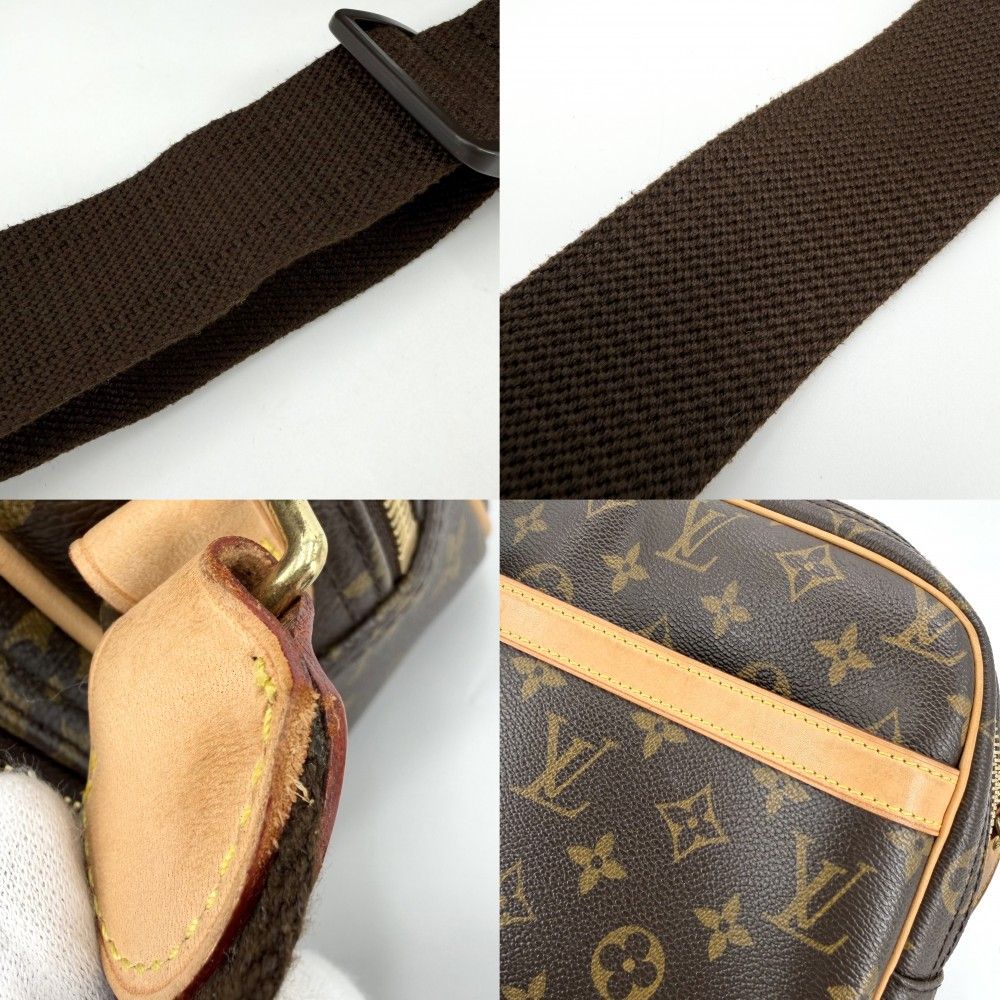 Louis Vuitton Shoulder Bag Reporter PM Crossbody Monogram Canvas Brown Gold — view 9