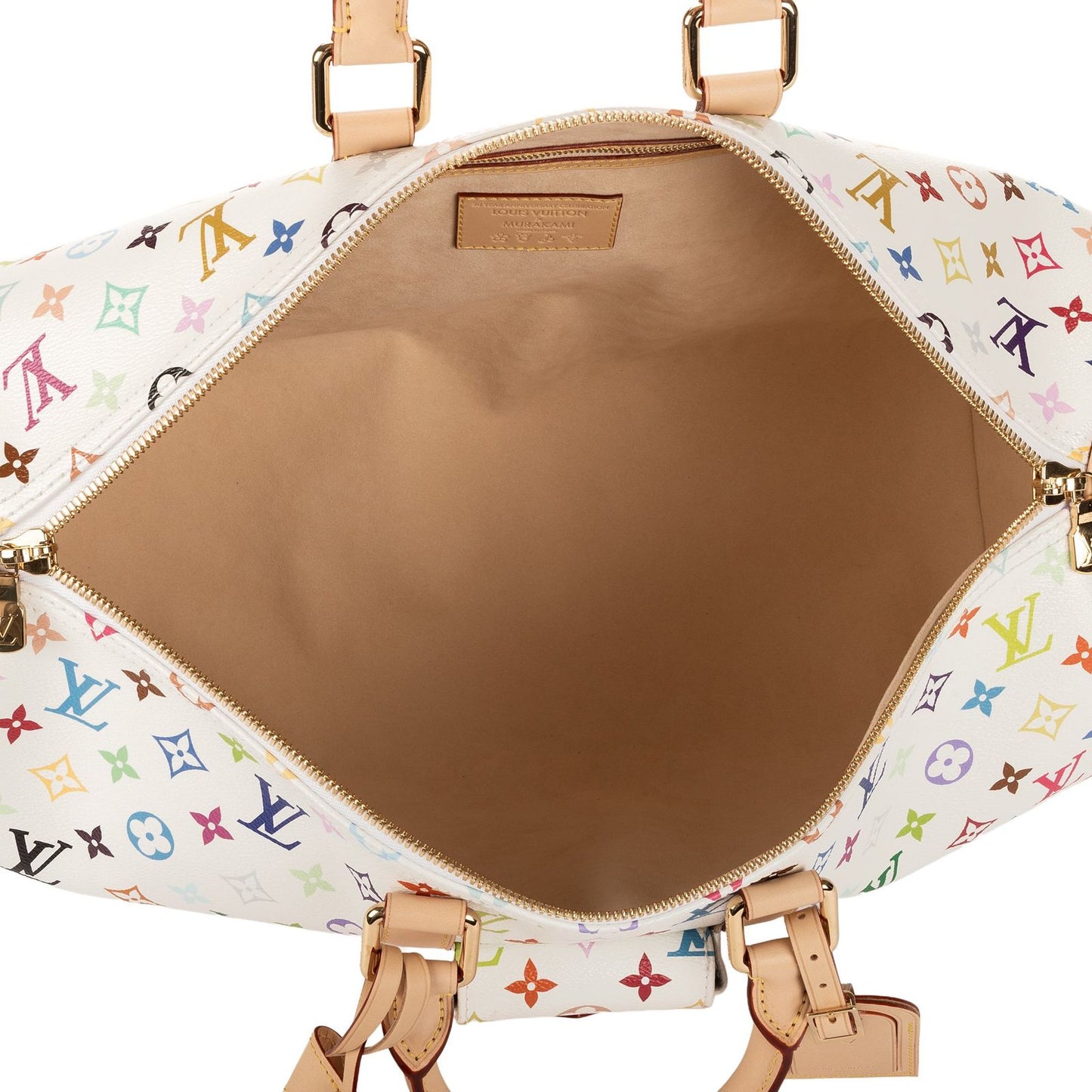 Louis Vuitton Ltd Ed LV Takashi Murakami Keepall Bandouliere Multicolor Monogram — view 9
